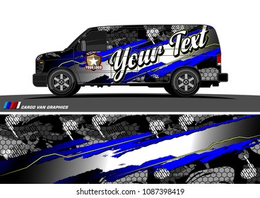 van graphic vector. modern camouflage design for vehicle graphics vinyl wrap