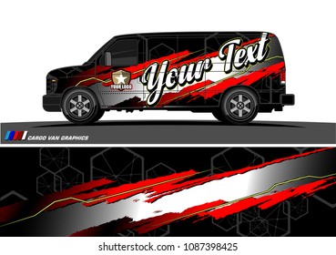 van graphic vector. modern camouflage design for vehicle graphics vinyl wrap