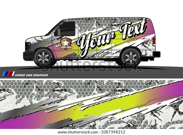 van graphic vector. modern camouflage design for\
vehicle graphics vinyl\
wrap