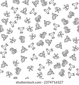 Van, Hydrant, Fireman Vector Seamless Pattern for websites, wrapping, printing backgrounds and other purposes 
