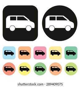 Van icon. Car icon. Vehicle icon. Transportation icon. Vector