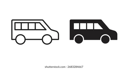 Van icon Clipart y Vector lineal