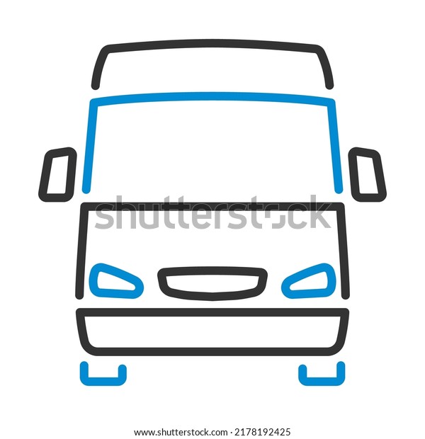 Van Icon. Editable Bold Outline With Color
Fill Design. Vector
Illustration.