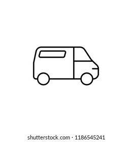 van icon. Element of transportation icon for mobile concept and web apps. Thin line van icon can be used for web and mobile