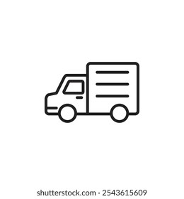 Icono de Van Ilustración de línea plana