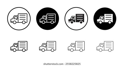 Van icon Flat line illustration