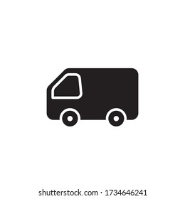 van icon glyph vector. isolated on white background