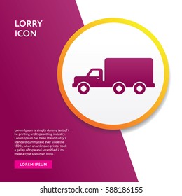 Van Icon. Info Board Graphic Flat Isolated. Transportation Symbol and Background