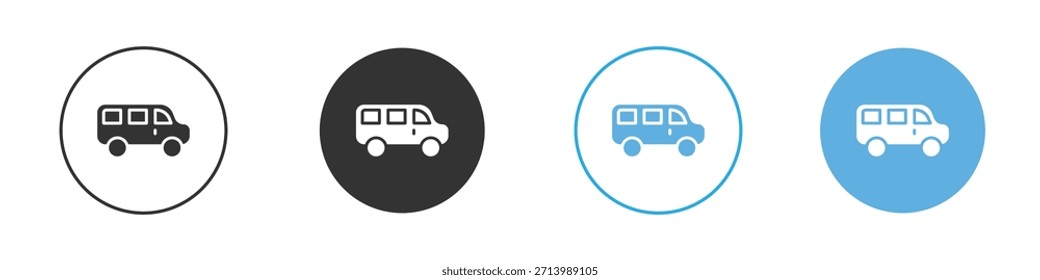 Conjunto de diseño de Plantilla de logotipo de icono de Van