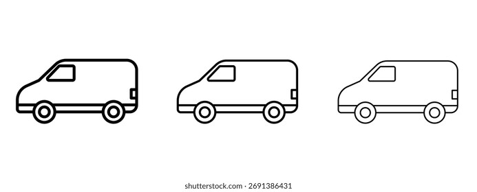 Van-Symbol im Konturstil.