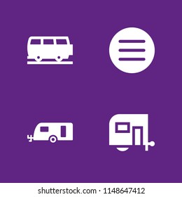 van icon set. van, is identical with and caravan vector icon for graphic design and web