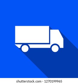 Van icon with shadow , sign design