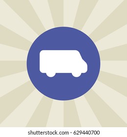 van icon. sign design. background