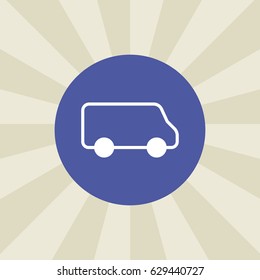 van icon. sign design. background