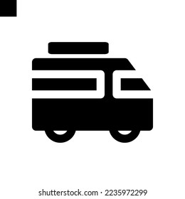 van icon solid style vector