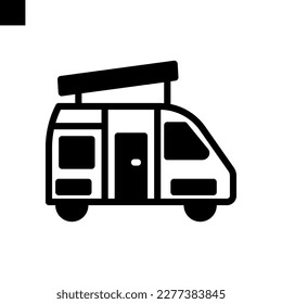 van icon solid style vector