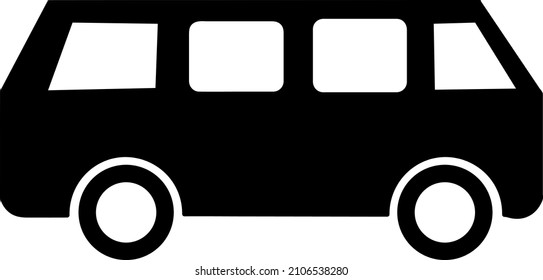 Ilustración vectorial Van Icon en fondo blanco..eps