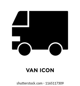 Van icon vector isolated on white background, Van transparent sign , black symbols