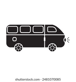 van icon vector on white background