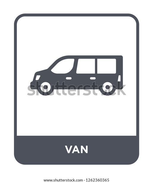 van icon vector on white background, van\
trendy filled icons from Transportation collection, van simple\
element illustration