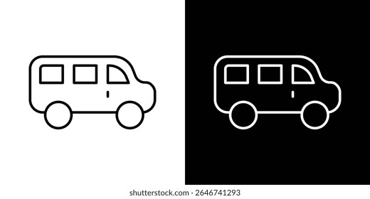 Van icon vector simple element illustration editable