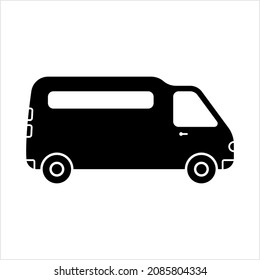 Van Icon, Vehicle Icon, Automobile Car Vector Art Illustration