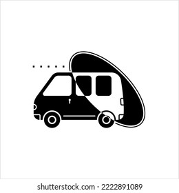 Van Icon, Vehicle Icon, Automobile Car Vector Art Illustration