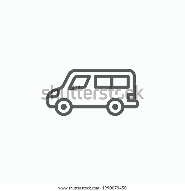 van icon,\
vehicle vector, transport\
illustration