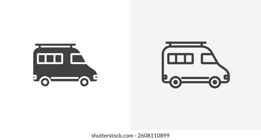 Van icons design. vector icons for ui designs