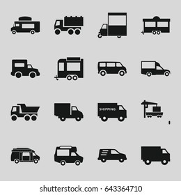 Van Icons Set Set Van Stock Vector Royalty Free Shutterstock