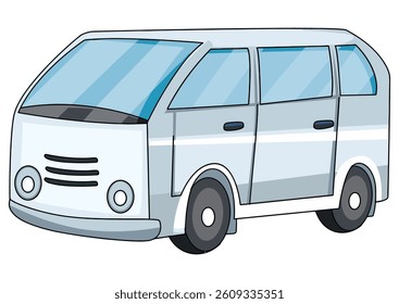 Van isolated on a white background