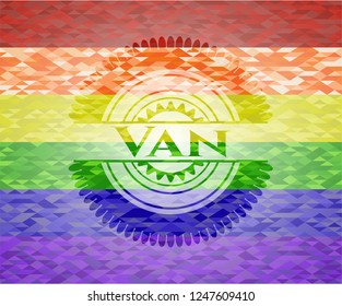Van lgbt colors emblem 