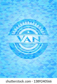 Van light blue mosaic emblem