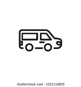 Van line icon. Engine, speed, automobile. Car concept. Vector illustration can be used for topics like traffic, city life, tourism 