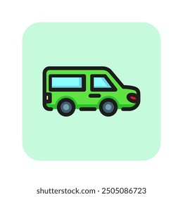 Van line icon. Engine, speed, automobile. Car concept. Vector illustration can be used for topics like traffic, city life, tourism