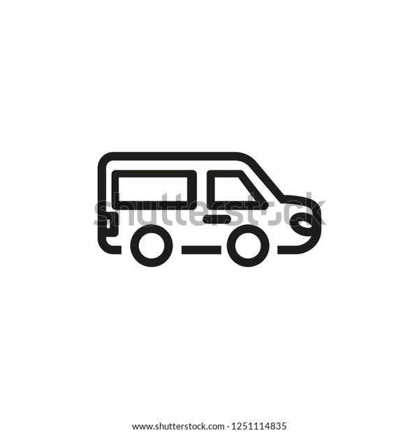Van line icon. Engine, speed, automobile. Car\
concept. Vector illustration can be used for topics like traffic,\
city life, tourism 