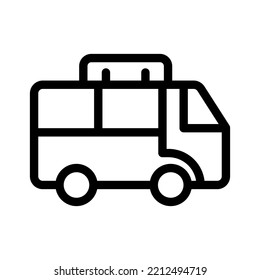 gráfico vectorial de ilustración de icono de línea de van