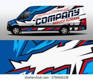 Diseño de Van Livery. Etiqueta del coche. Rayas. Desarrollo de diseño de coches para la empresa. Ramificación de coches. Deportes para pegatinas de vinilo para coches
