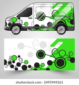 Van livery design car sticker, eps 10, editable.