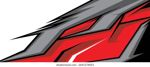 van livery design vector. abstract race style background with shattered glass concept for vehicle vinyl sticker wrap
