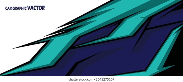 van livery design vector. abstract race style background with shattered glass concept for vehicle vinyl sticker wrap
