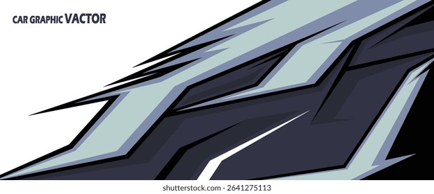 van livery design vector. abstract race style background with shattered glass concept for vehicle vinyl sticker wrap
