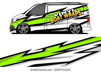 Van Vector de diseño de librea. Fondo de estilo de carreras Abstractas para el vehículo vinilo etiqueta engomada
