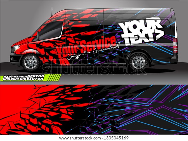 van livery\
design vector. abstract race style background with shattered glass\
concept for vehicle vinyl sticker\
wrap\
