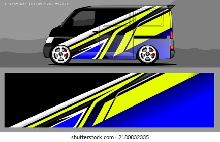 vectorial gráfico van livery. diseño de fondo de grunge abstracto para envoltura de vinilo y marca de coches