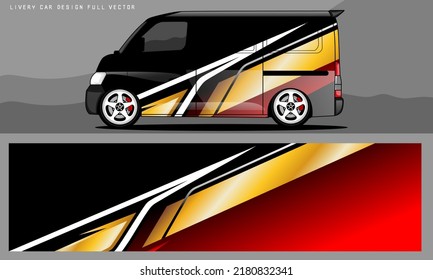 van livery graphic vector. abstract grunge background design for vehicle vinyl wrap and car branding
