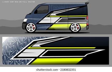 van livery graphic vector. abstract grunge background design for vehicle vinyl wrap and car branding