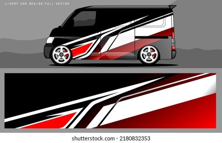 vectorial gráfico van livery. diseño de fondo de grunge abstracto para envoltura de vinilo y marca de coches