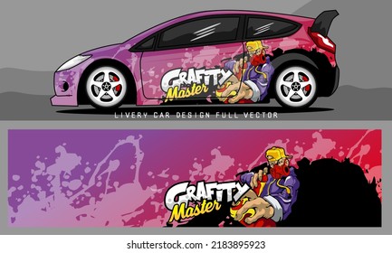 vectorial gráfico van livery. diseño de fondo de grunge abstracto para envoltura de vinilo y marca de coches