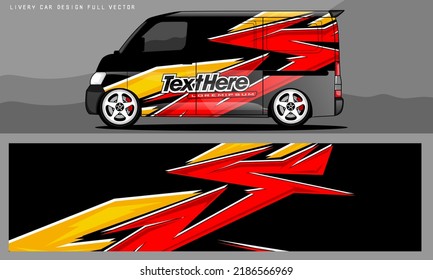 Vector gráfico de Van Livery. diseño de fondo de grunge abstracto para envoltura de vinilo y marca de coches